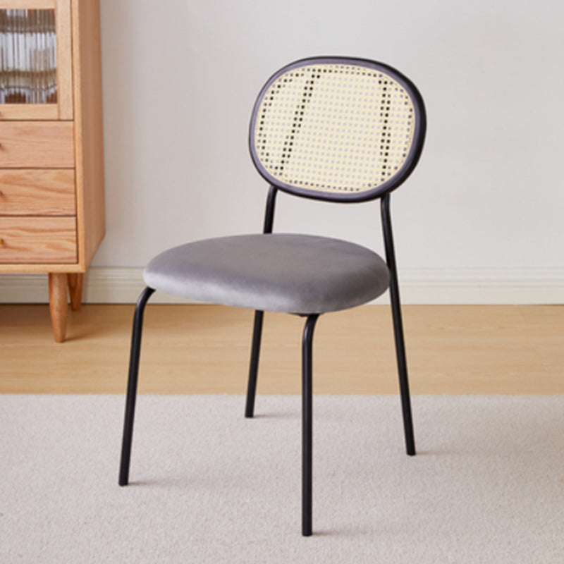 Industrial Dining Room Side Chairs Metal Open Back Chair for Kitchen