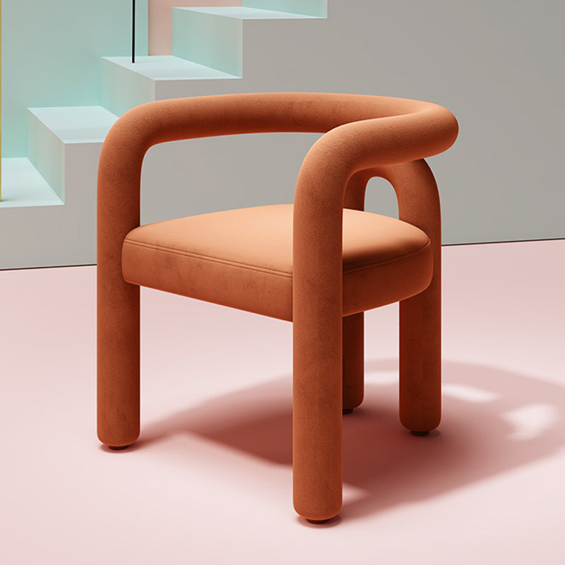 Contemporary Arm Chair Upholstered Open Back Dining Armchair Clearhalo 'Dining Chairs' 'Dining Tables & Seating' 'dining_chair' 'furn' 'furn_dining_chair' 'Furniture' 'Kitchen & Dining Furniture' 5131546