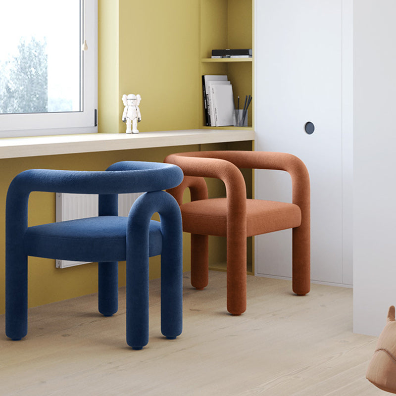 Contemporary Arm Chair Upholstered Open Back Dining Armchair Clearhalo 'Dining Chairs' 'Dining Tables & Seating' 'dining_chair' 'furn' 'furn_dining_chair' 'Furniture' 'Kitchen & Dining Furniture' 5131552