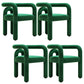 Contemporary Arm Chair Upholstered Open Back Dining Armchair Green 4 Piece Set Clearhalo 'Dining Chairs' 'Dining Tables & Seating' 'dining_chair' 'furn' 'furn_dining_chair' 'Furniture' 'Kitchen & Dining Furniture' 5131556