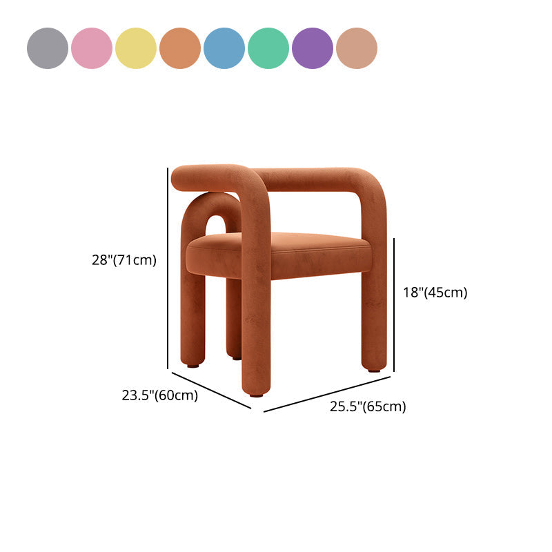 Contemporary Arm Chair Upholstered Open Back Dining Armchair Clearhalo 'Dining Chairs' 'Dining Tables & Seating' 'dining_chair' 'furn' 'furn_dining_chair' 'Furniture' 'Kitchen & Dining Furniture' 5131563