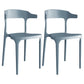 Contemporary Plastic Arm Chair Kitchen Dining Room Open Back Chair