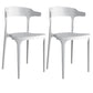 Contemporary Plastic Arm Chair Kitchen Dining Room Open Back Chair