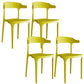 Contemporary Plastic Arm Chair Kitchen Dining Room Open Back Chair