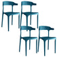 Contemporary Plastic Arm Chair Kitchen Dining Room Open Back Chair