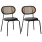 Armless Dining Chairs Industrial Kitchen Side Chairs for Dining Room Black 2 Piece Set Clearhalo 'Dining Chairs' 'Dining Tables & Seating' 'dining_chair' 'furn' 'furn_dining_chair' 'Furniture' 'Kitchen & Dining Furniture' 5131681