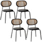 Armless Dining Chairs Industrial Kitchen Side Chairs for Dining Room Black 4 Piece Set Clearhalo 'Dining Chairs' 'Dining Tables & Seating' 'dining_chair' 'furn' 'furn_dining_chair' 'Furniture' 'Kitchen & Dining Furniture' 5131684
