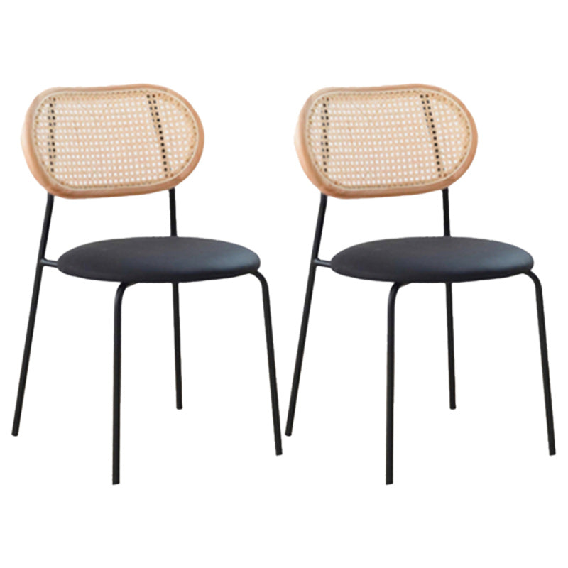 Armless Dining Chairs Industrial Kitchen Side Chairs for Dining Room Wood 2 Piece Set Clearhalo 'Dining Chairs' 'Dining Tables & Seating' 'dining_chair' 'furn' 'furn_dining_chair' 'Furniture' 'Kitchen & Dining Furniture' 5131688