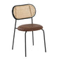 Armless Dining Chairs Industrial Kitchen Side Chairs for Dining Room Black-Brown 1 Piece Clearhalo 'Dining Chairs' 'Dining Tables & Seating' 'dining_chair' 'furn' 'furn_dining_chair' 'Furniture' 'Kitchen & Dining Furniture' 5131691
