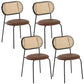 Armless Dining Chairs Industrial Kitchen Side Chairs for Dining Room Black-Brown 4 Piece Set Clearhalo 'Dining Chairs' 'Dining Tables & Seating' 'dining_chair' 'furn' 'furn_dining_chair' 'Furniture' 'Kitchen & Dining Furniture' 5131696