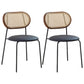 Armless Dining Chairs Industrial Kitchen Side Chairs for Dining Room Walnut 2 Piece Set Clearhalo 'Dining Chairs' 'Dining Tables & Seating' 'dining_chair' 'furn' 'furn_dining_chair' 'Furniture' 'Kitchen & Dining Furniture' 5131700