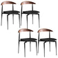 Armless Dining Chairs Industrielle Kunstleder -Seitenstühle für Esszimmer