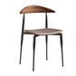 Armless Dining Chairs Industrielle Kunstleder -Seitenstühle für Esszimmer