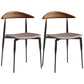 Armless Dining Chairs Industrielle Kunstleder -Seitenstühle für Esszimmer