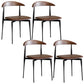 Armless Dining Chairs Industrielle Kunstleder -Seitenstühle für Esszimmer