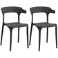 Contemporary Plastic Arm Chair Dining Kitchen Room Open Back Chair