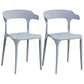 Contemporary Plastic Arm Chair Dining Kitchen Room Open Back Chair
