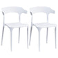 Contemporary Plastic Arm Chair Dining Kitchen Room Open Back Chair