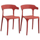 Contemporary Plastic Arm Chair Dining Kitchen Room Open Back Chair