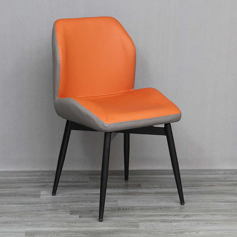 Industrial Dining Room Side Dining Chairs Faux Leather Dining Chairs