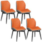 Industrial Dining Room Side Dining Chairs Faux Leather Dining Chairs