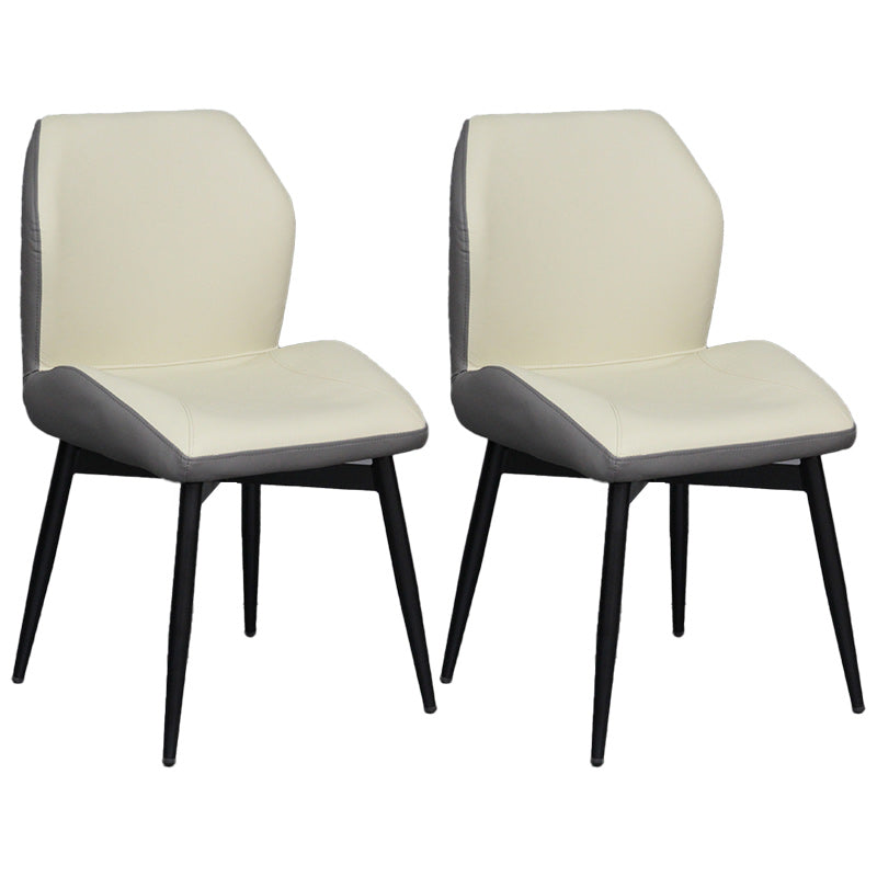 Industrial Dining Room Side Dining Chairs Faux Leather Dining Chairs