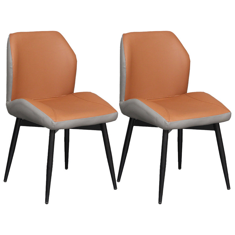 Industrial Dining Room Side Dining Chairs Faux Leather Dining Chairs