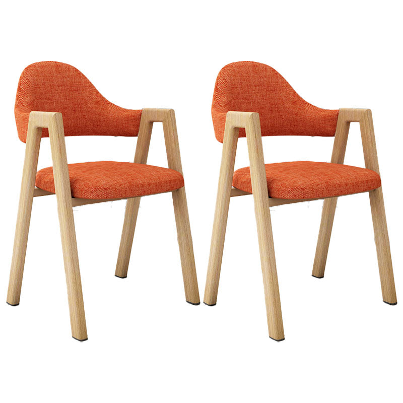 Sedia da pranzo in tessuto moderno con braccia finitura opaca sedia posteriore