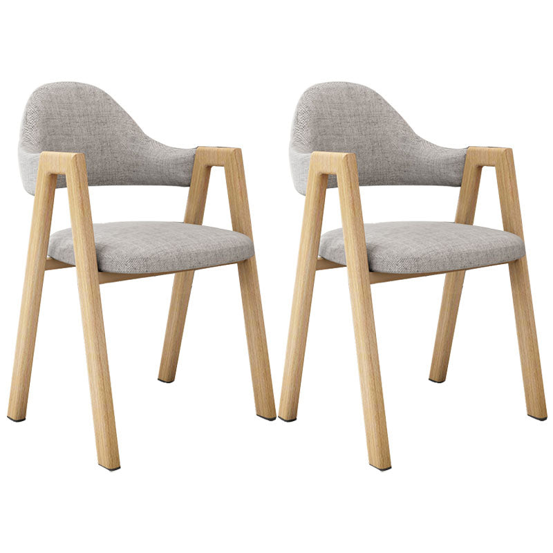 Sedia da pranzo in tessuto moderno con braccia finitura opaca sedia posteriore