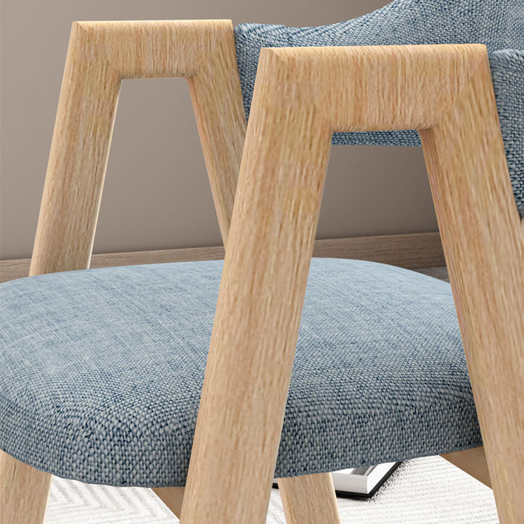 Sedia da pranzo in tessuto moderno con braccia finitura opaca sedia posteriore