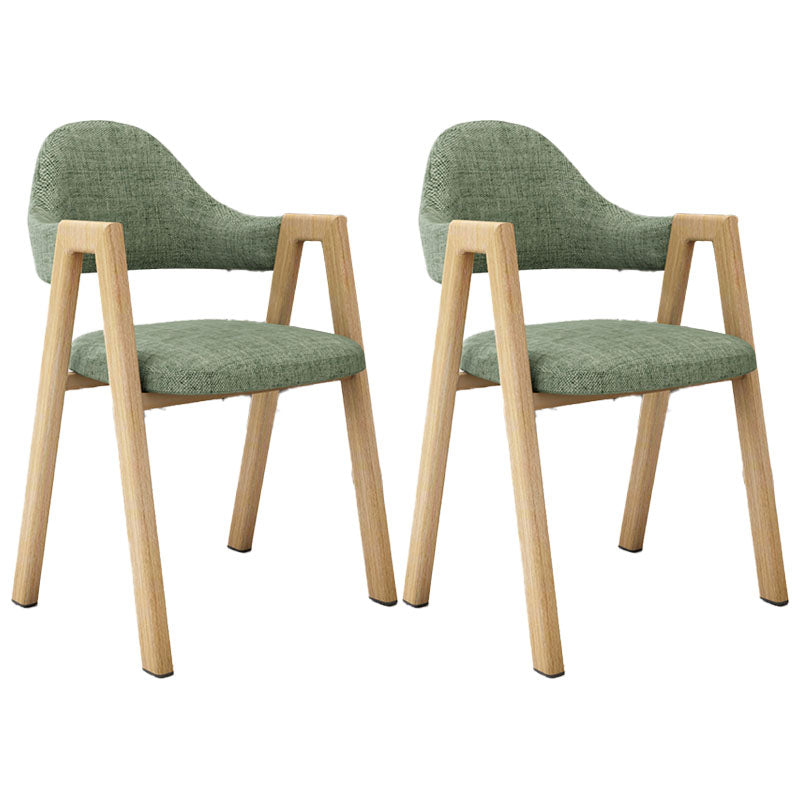 Sedia da pranzo in tessuto moderno con braccia finitura opaca sedia posteriore