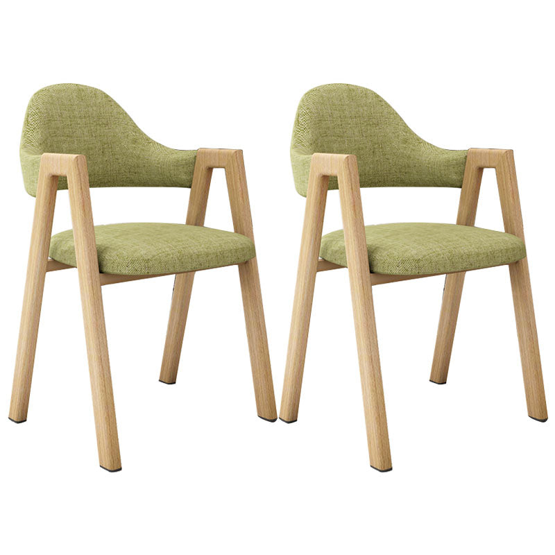 Sedia da pranzo in tessuto moderno con braccia finitura opaca sedia posteriore