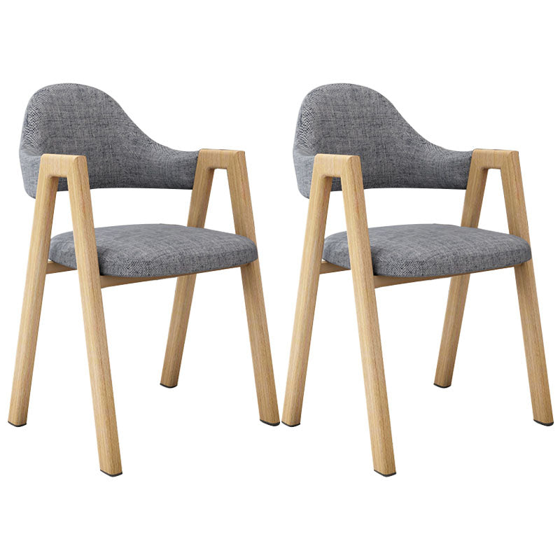 Sedia da pranzo in tessuto moderno con braccia finitura opaca sedia posteriore