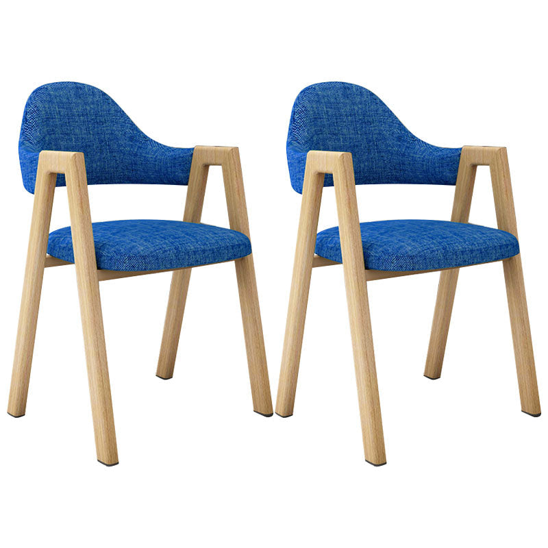 Sedia da pranzo in tessuto moderno con braccia finitura opaca sedia posteriore