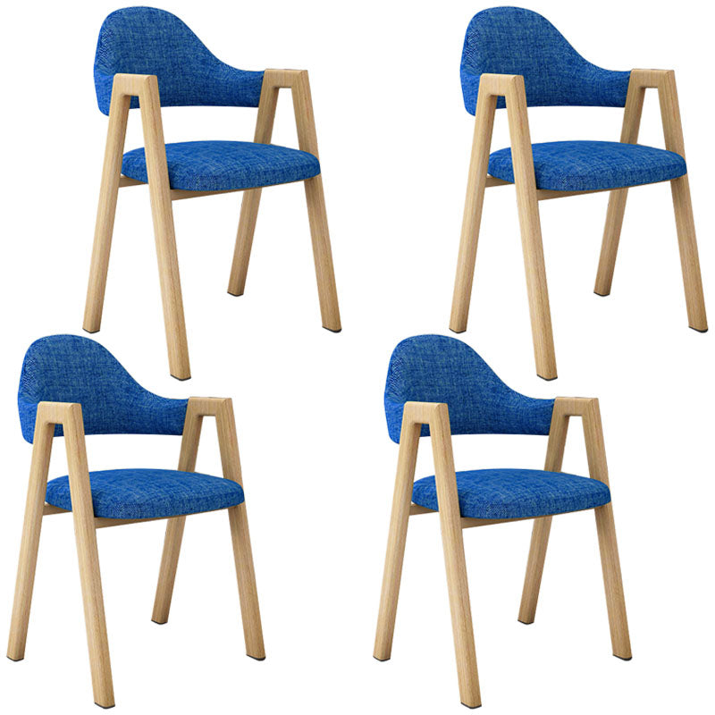 Sedia da pranzo in tessuto moderno con braccia finitura opaca sedia posteriore