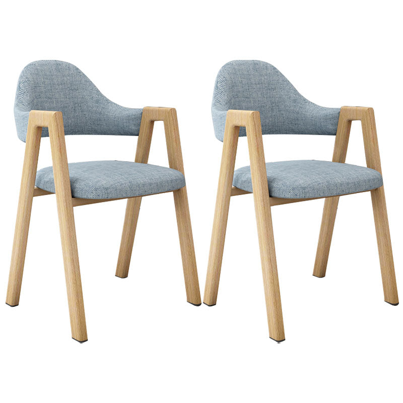 Sedia da pranzo in tessuto moderno con braccia finitura opaca sedia posteriore