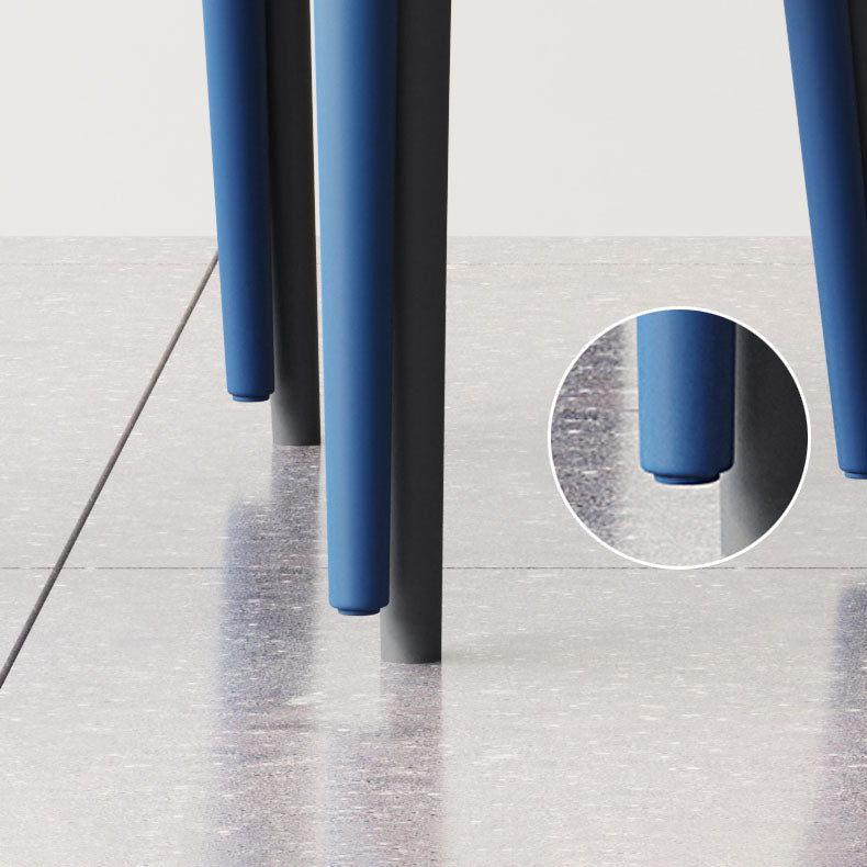 Contemporary Plastic Armless Chair Kitchen Dining Room Open Back Chair