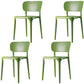 Contemporary Plastic Armless Chair Kitchen Dining Room Open Back Chair