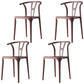 Contemporary Plastic Armless Chair Kitchen Dining Room Open Back Chair