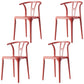Contemporary Plastic Armless Chair Kitchen Dining Room Open Back Chair