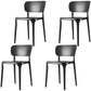 Contemporary Plastic Armless Chair Kitchen Dining Room Open Back Chair