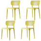 Contemporary Plastic Armless Chair Kitchen Dining Room Open Back Chair