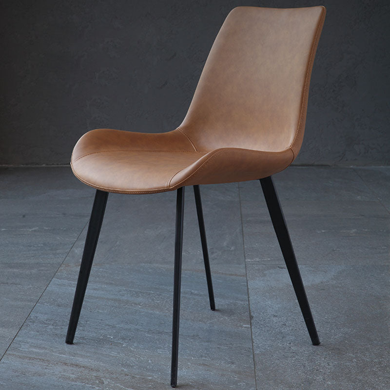 Sedie da pranzo senza braccio sedie da cucina in pelle finta industriale per sala da pranzo