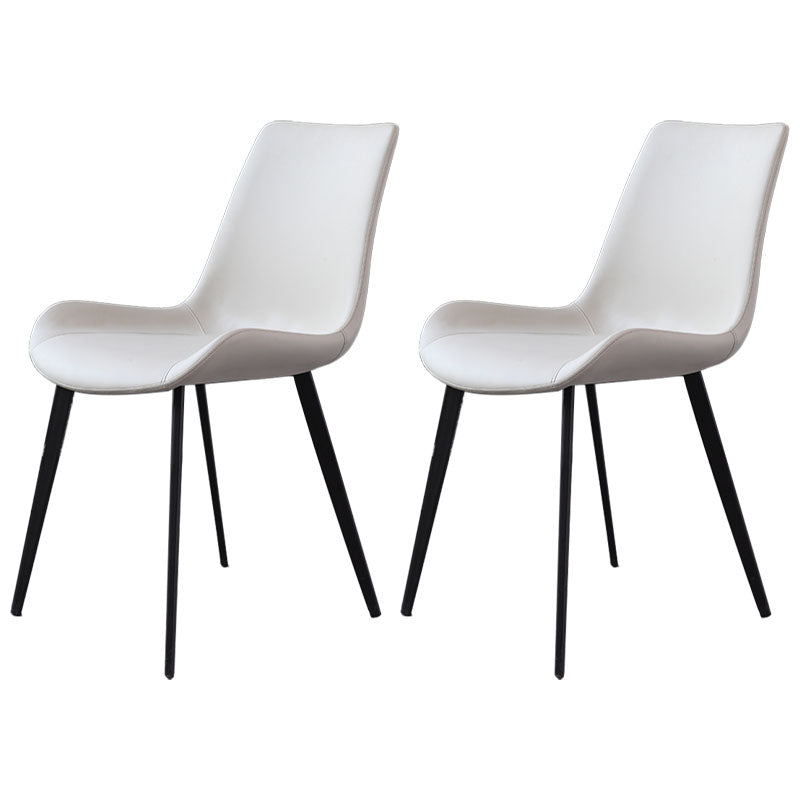 Sedie da pranzo senza braccio sedie da cucina in pelle finta industriale per sala da pranzo