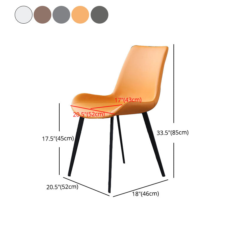 Sedie da pranzo senza braccio sedie da cucina in pelle finta industriale per sala da pranzo