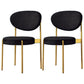 Contemporary Open Back Side Chair Upholstered Dining Chair for Indoor