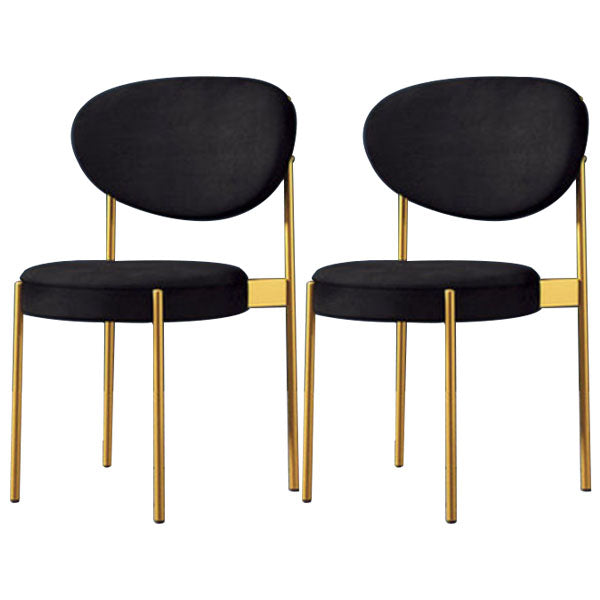 Contemporary Open Back Side Chair Upholstered Dining Chair for Indoor