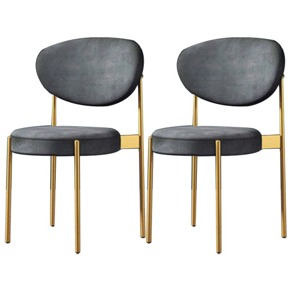 Contemporary Open Back Side Chair Upholstered Dining Chair for Indoor