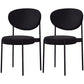Contemporary Open Back Side Chair Upholstered Dining Chair for Indoor