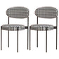 Contemporary Open Back Side Chair Upholstered Dining Chair for Indoor